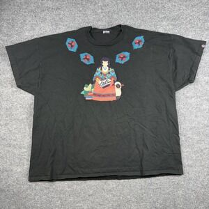 Vintage Jerzees Shirt Mens XL Black Native American Southwestern Graphic Tee